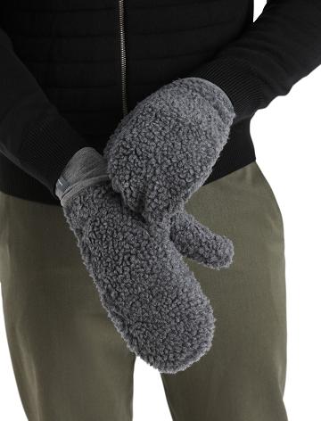 Gritstone Heather Men's Icebreaker Unisex RealFleece™ Merino High Pile Mittens Gloves | USA 1053EBCX